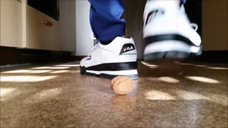 Crushing Nuts with Fila Sneaker