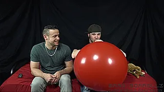 Brad and Bliss Blow up a Giant Red Balloon