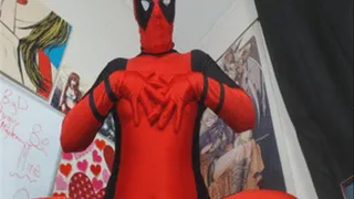 Deadpool Creams on Black Dildo