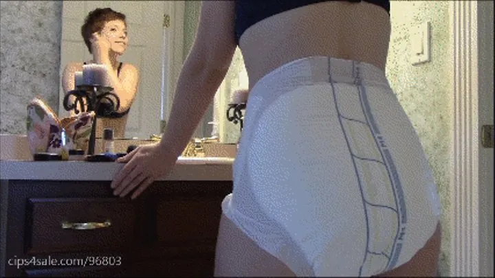 Venus gets ready in a diaper