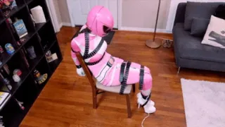 Pink Power Ranger Strapped and Drained