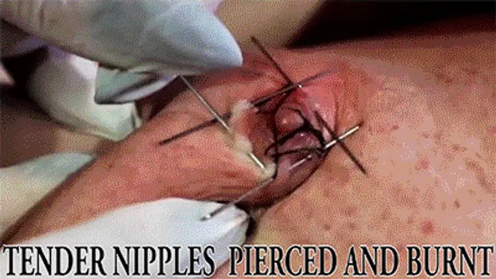 TENDER NIPPLES PIERCED AND BURNT