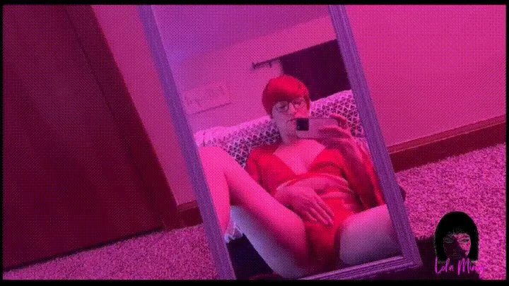 Red Lingerie Cock Play Lola Minaj Trans Masturbation