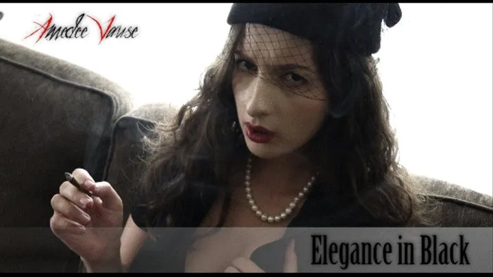 Elegance in Black (SD, ) - Dark, Elegant & Classy Smoking Fetish Clip!