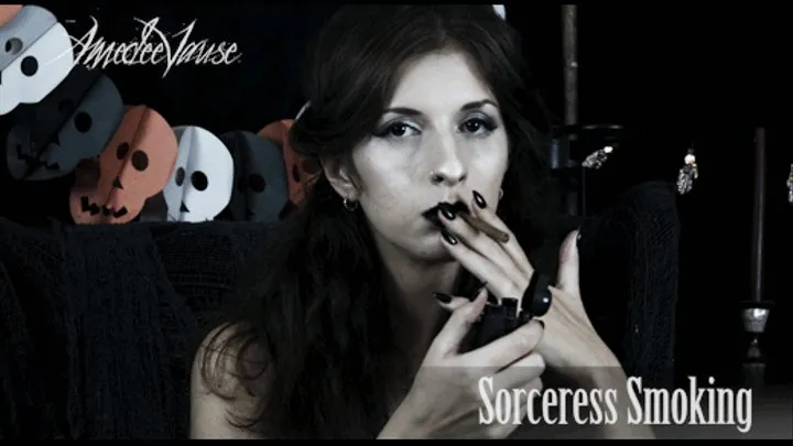 Sorceress Smoking - Dark, Halloween Smoking Fetish Video!