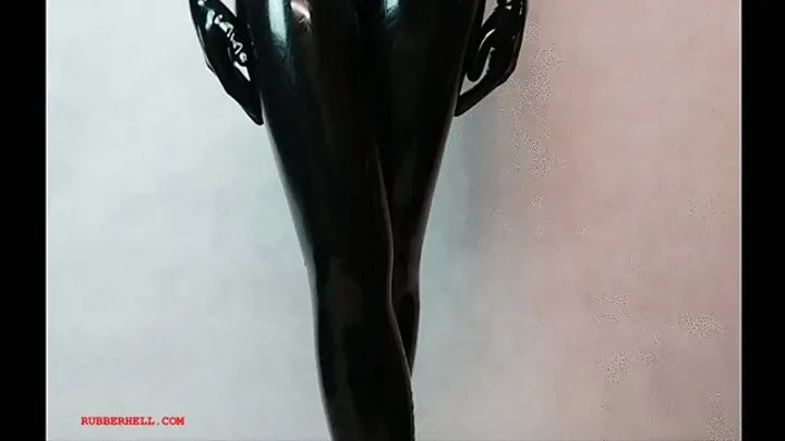 Testing, licking and orgasm of rubberdoll #S21