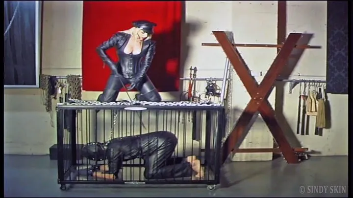 Leather slave Begins his Training - FemDom - FULL CLIP - HD