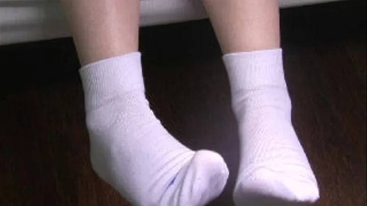 Mila White Socks Standing View Mobile