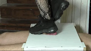 Winter sneakers crushing cock