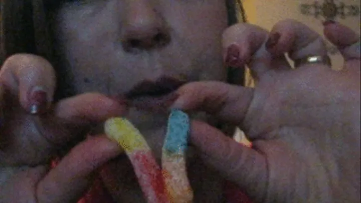 Eating Gummy Worms