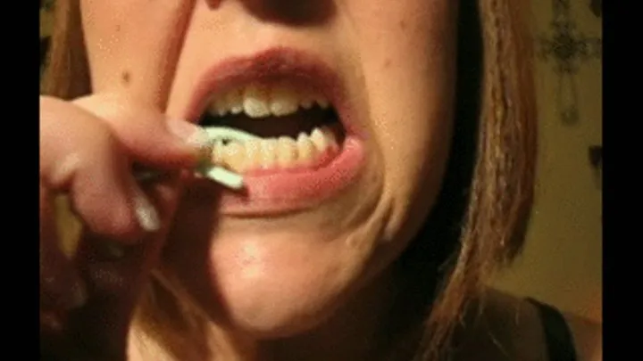 Flossing My Teeth.