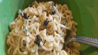Tiny Campers in My Noodles-Giantess