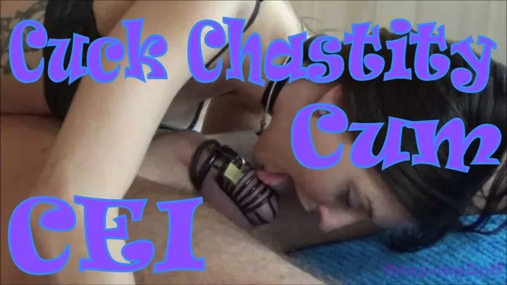 Cuckold Cums In Chastity CEI