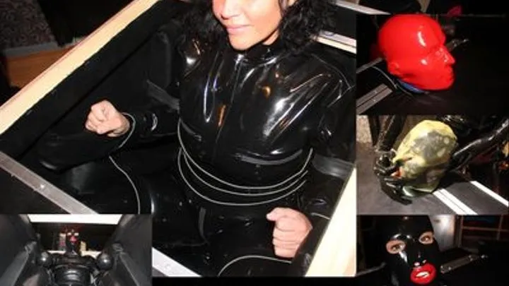 RubberGirl in the Bondage-Box of terror ***