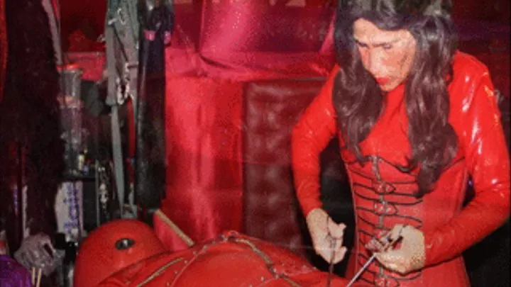 multi orgasm in red rubber