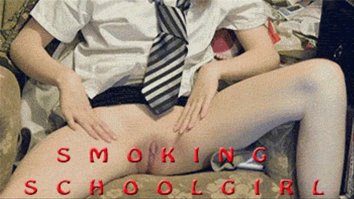 Smoking Schoolgirl comfy chair