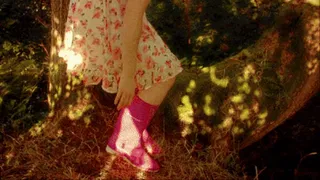 Pink Wellie Bound Pussy Shaving Outdoor Dildo Masturbation - UnicornDisney