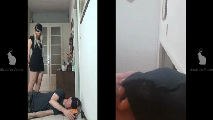 dancing on head just wearing socks (pov view)