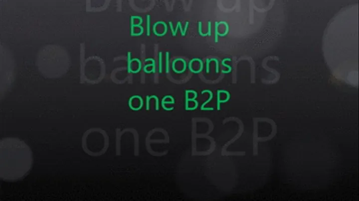 blow up ballons