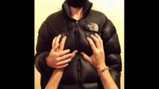 Black Down Jacket Fondling