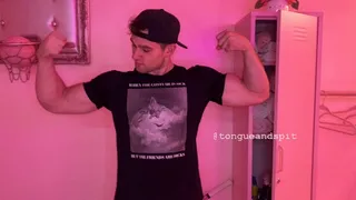 Zack Dickson Flexing Video 1