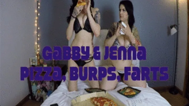 Wild Nasty Camgirls eating pizza while farting and burping!