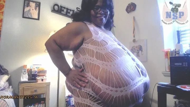 NORMA STITZ SHARING PINK FISHNET FRUIT AND NIPPLE PASTIES