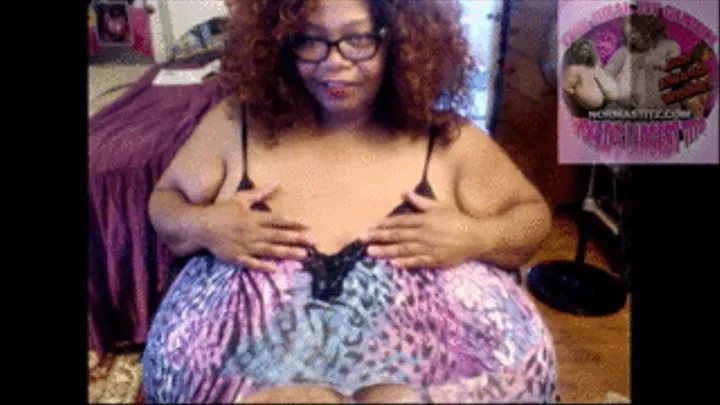 NORMA STITZ WARMS HER MASSIVE GROWING TITS FOR THE DAY