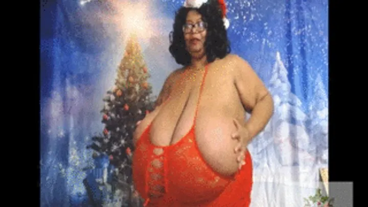 NORMA STITZ AS MS CLAUSE BUSTING OUT