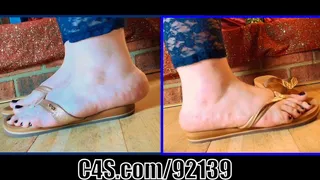 Growing BBW Feet vs Your Flip flops - Custom , Miss Brandi Sparxxx