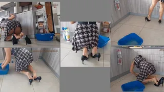 shoeplay in the kitchen