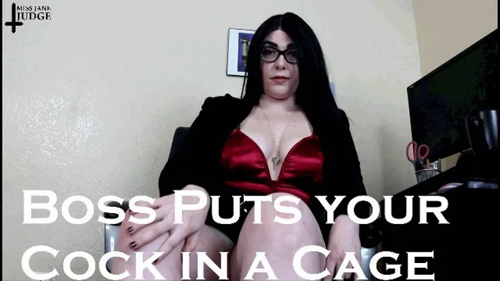Boss Puts your Cock in a Cage Audio