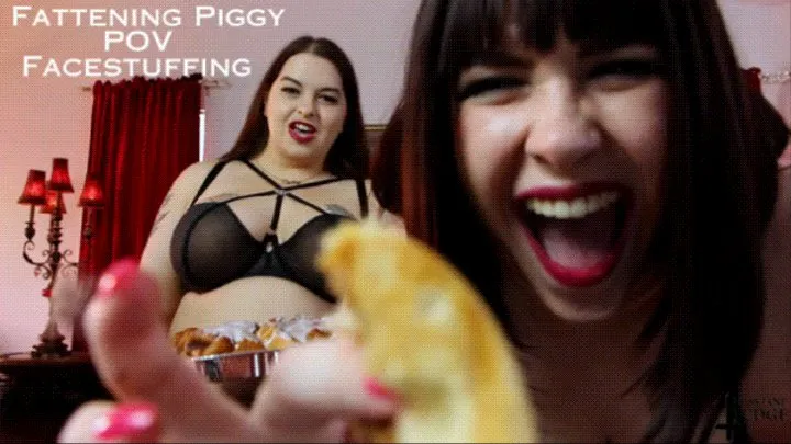 Fattening Piggy POV Facestuffing Audio - a Femdom POV Fat Immobilization Roleplay with Sydney Screams and Jane Judge