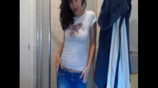 LAURA SHOWER WITH JEANS