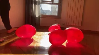 red ballons pop with ass