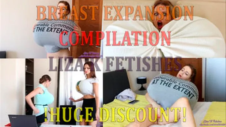 Liza K. Fetishes “Breast Expansion” compilation. Small price for huge tits!
