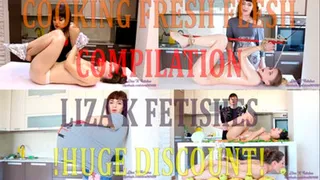 Liza K. Fetishes “How to cook a fresh flesh” compilation. Eat them all together! Discount