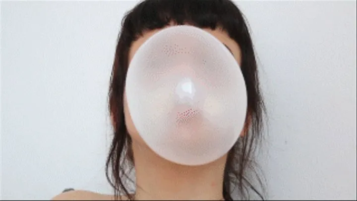 Playing with my bubbles. Bubble gum. Facestuffing. Masturbation