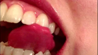 Naturally SHARP teeth and sexy mouth