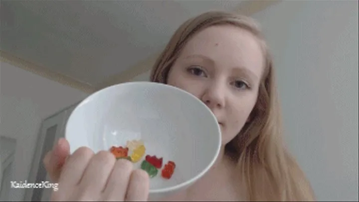 Gummy bear eating 2 ( )