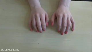Pink nail tapping