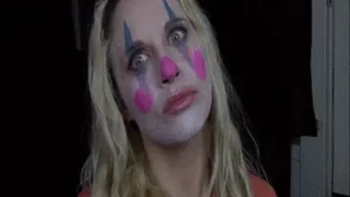 The Creepy Clown Shows Her Eye Whites