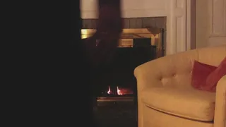 jerking off by the fire