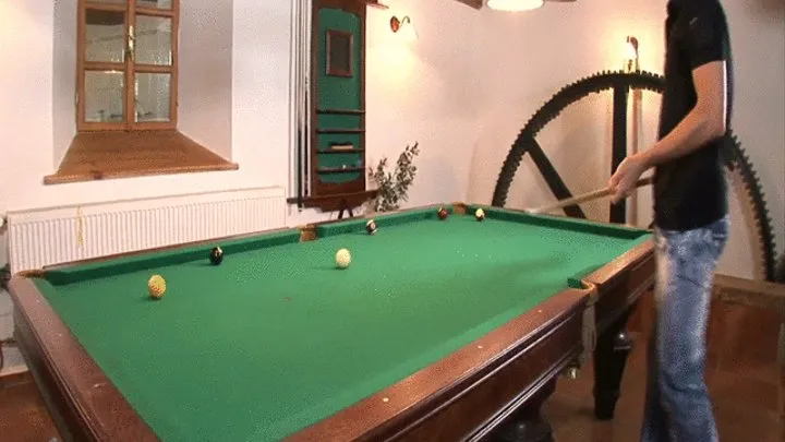 BLONDE MAID FUCKED ON POOL TABLE