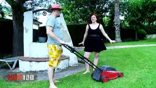 Nasty housewife fucks her gardener