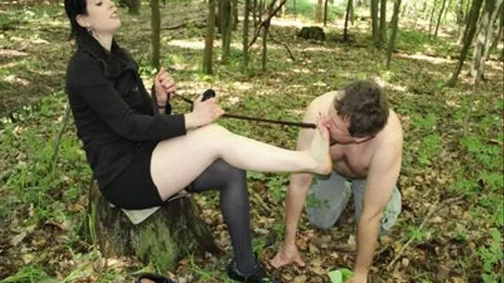 Outdoor Femdom Foot Smelling 82