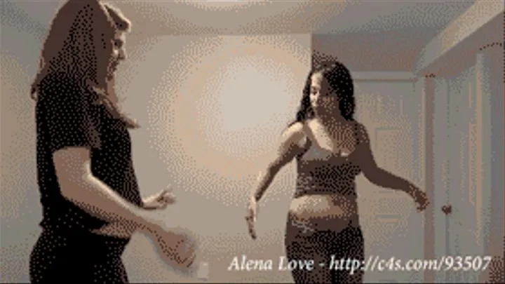 Maria Blackmails Alena's Belly Dancing Compitition With Feeding[ ]