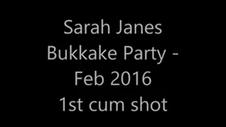 Sarah Jane's Bukkake Party 1st Cum shot