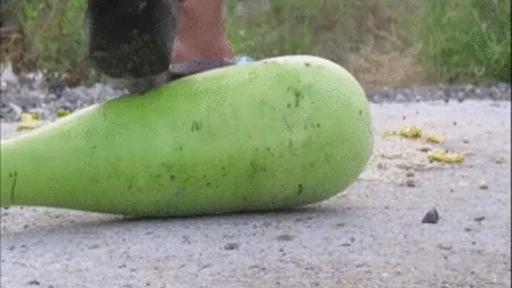 Stomping huge green vegetable1 1