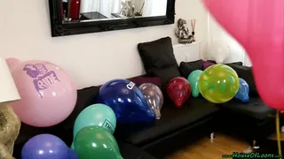 **excellent** sexy poppings of several balloons